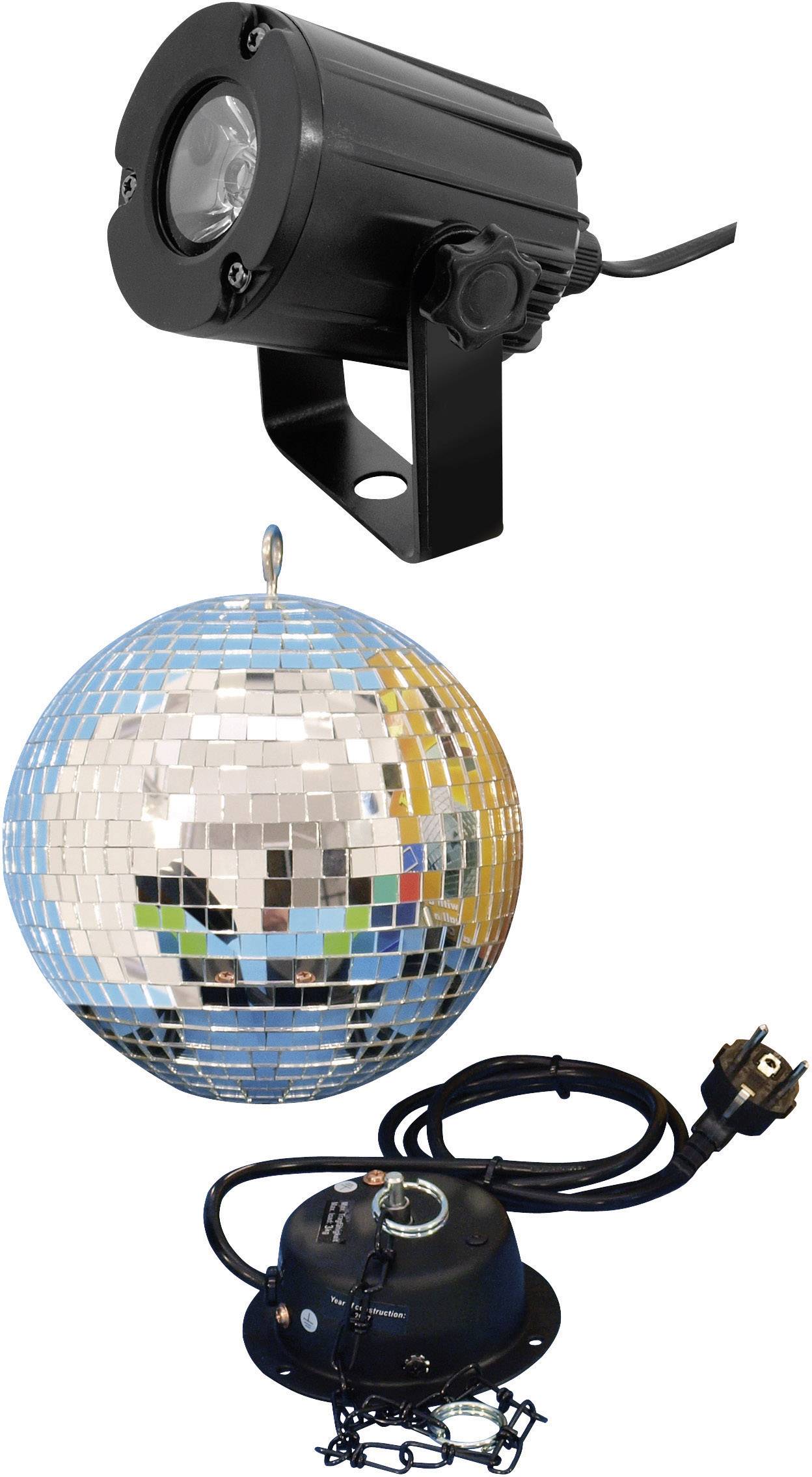 Kula dyskotekowa - zestaw Eurolite 50101856, z oświetleniem LED, z napędem - obrazek 1