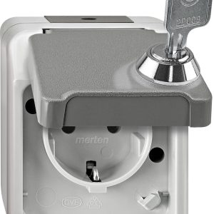 Merten Gniazdo elektryczne AQUASTAR szary błyszczący MEG2423-8029 1 szt.