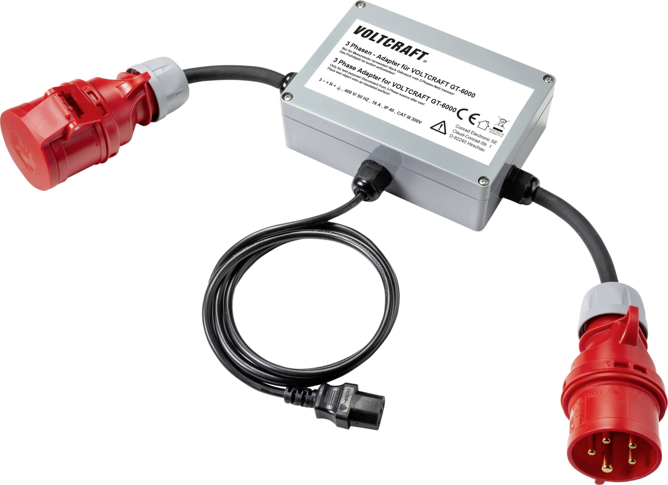 Adapter pomiarowy 3-fazowy CEE 16A VOLTCRAFT VC GT 6001 16A - obrazek 1
