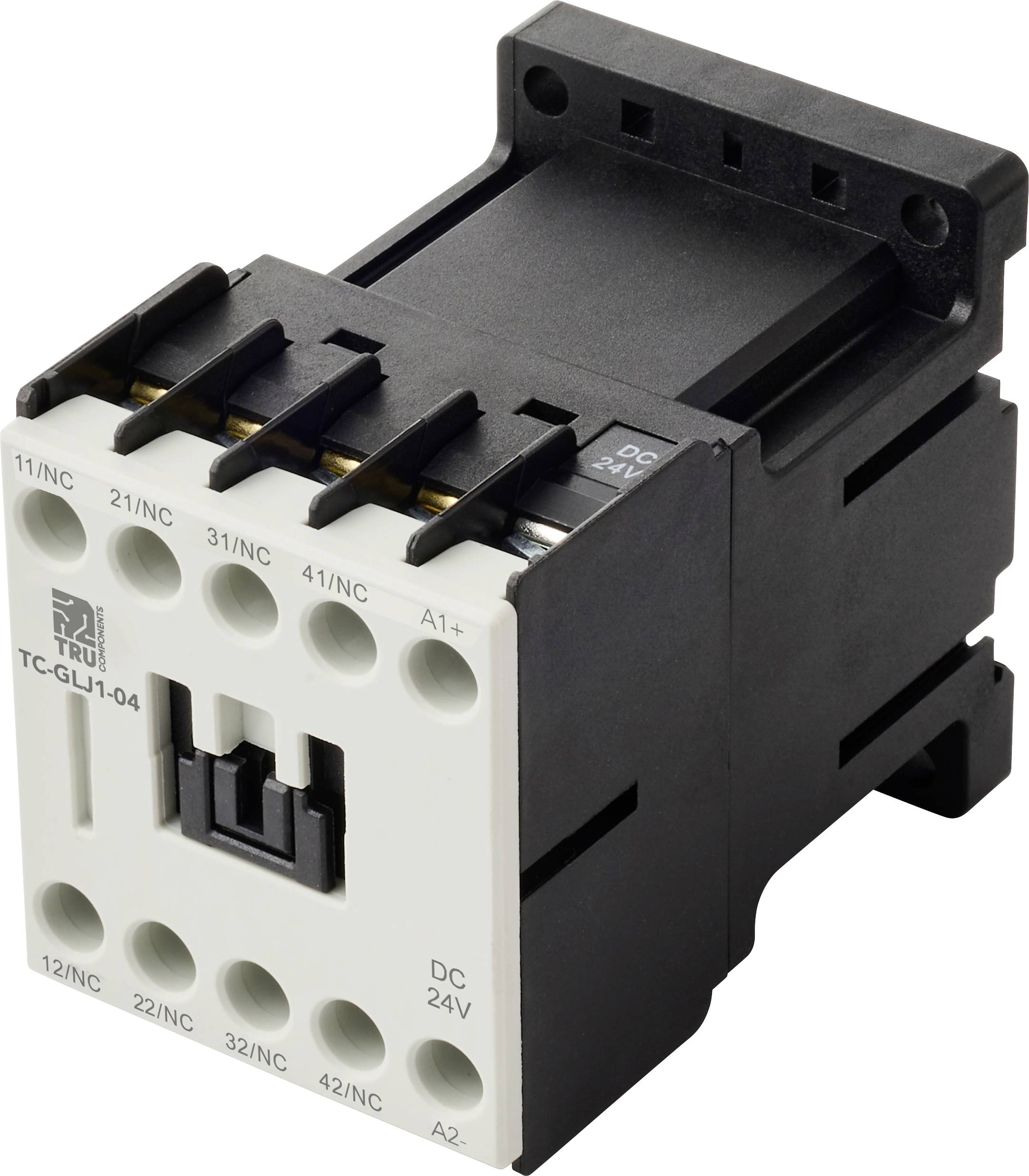 Stycznik pomocniczy TRU COMPONENTS TC-GYJ1-04-24VDC TC-13760308, 4 styki, 24 V/DC, 10 A, 1 szt. - obrazek 1