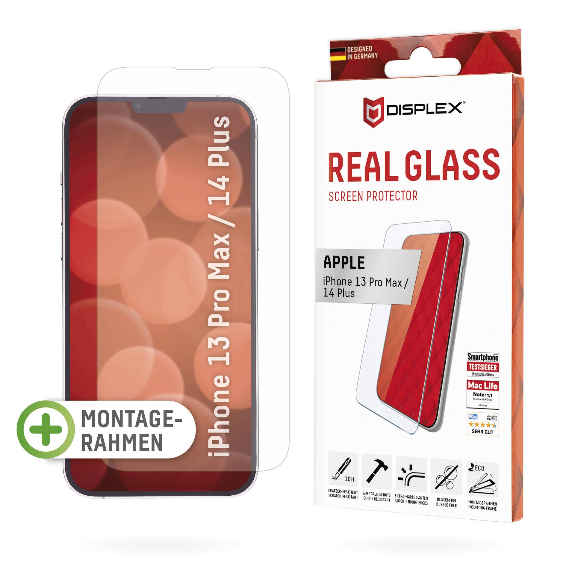DISPLEX "Real Glass" Szkło ochronne na wyświetlacz Apple iPhone 14 Plus, iPhone 13 Pro Max 1 szt. 1700 - obrazek 1