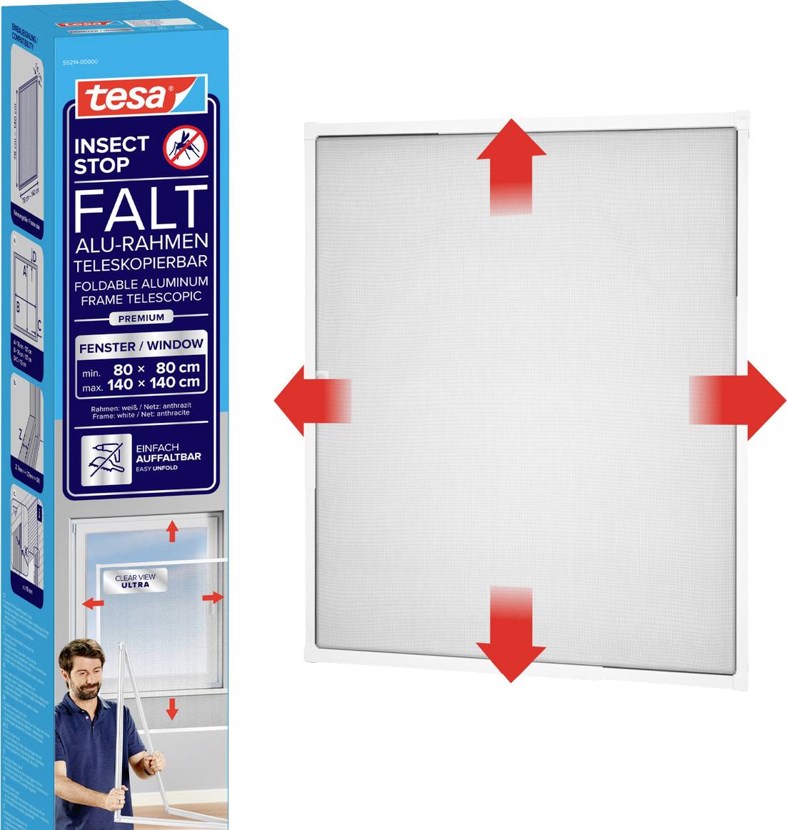 tesa FALT 55214-00000-00 Moskitiera biały 1 szt. - obrazek 1