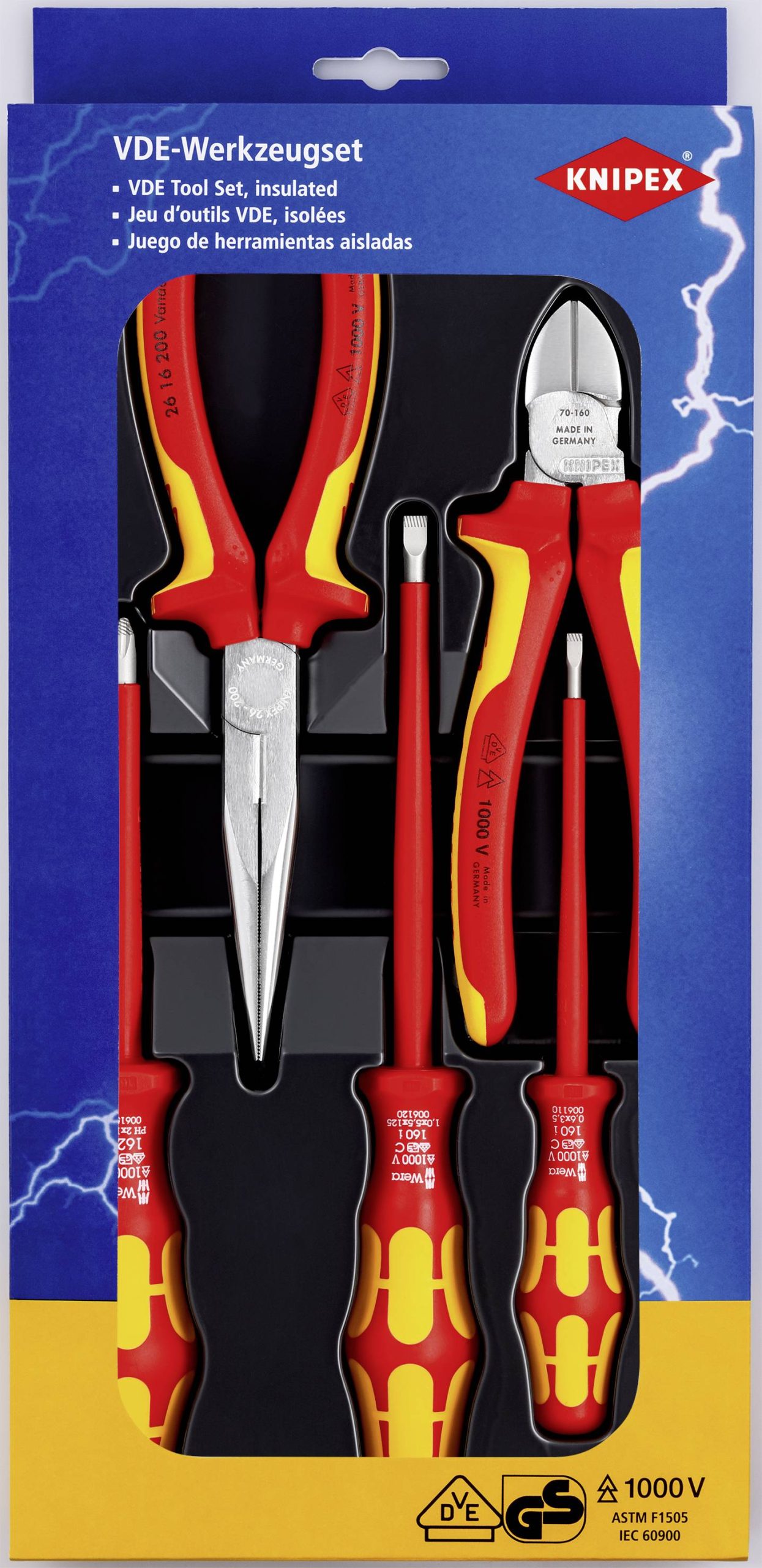 Knipex 00 20 13 Zestaw narzędzi VDE 5 szt. - obrazek 1