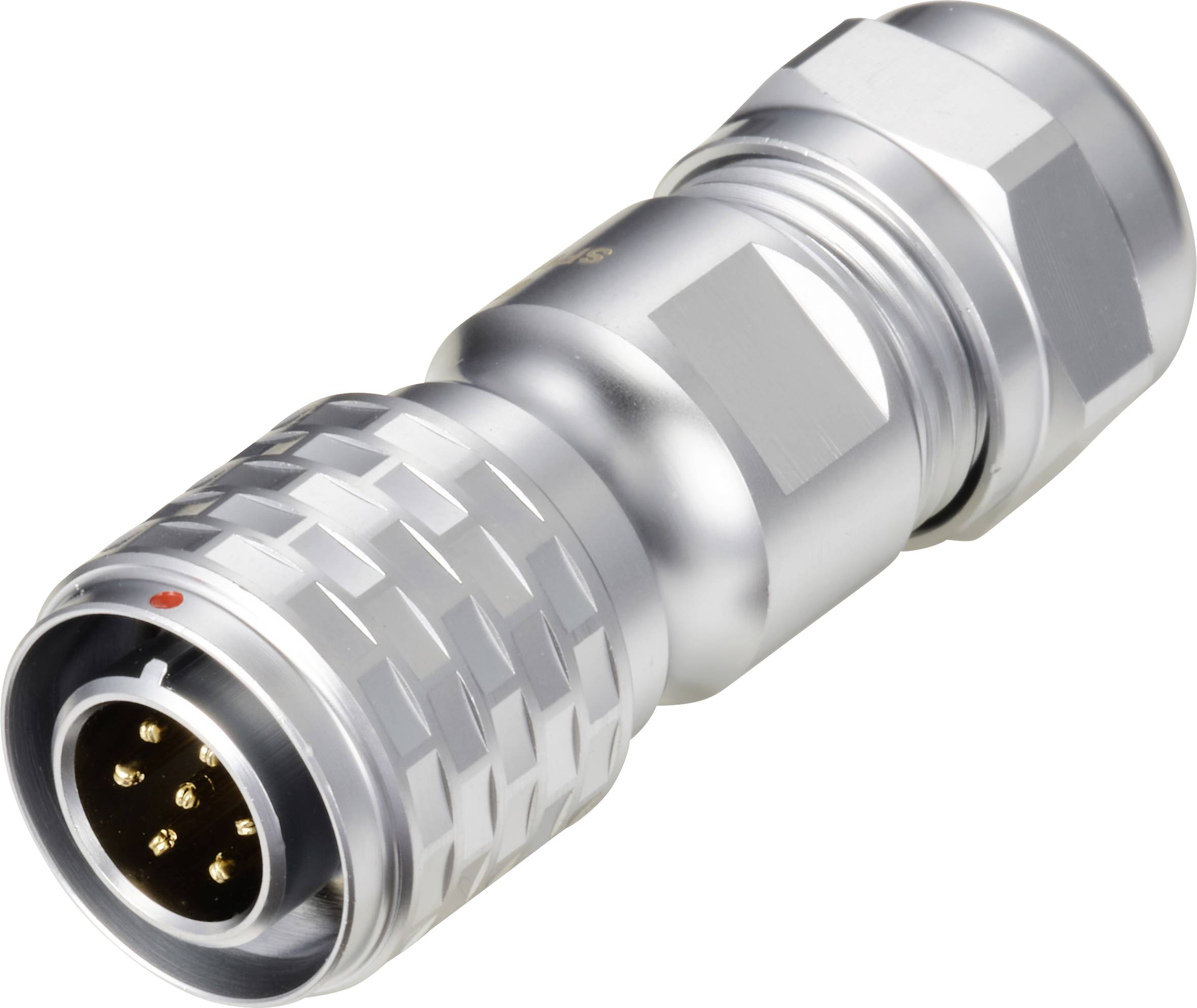 Złącze okrągłe męskie push-pull Weipu SF1210/P7 II, 7 pin, 125 V/AC, IP67, do lutowania - obrazek 1