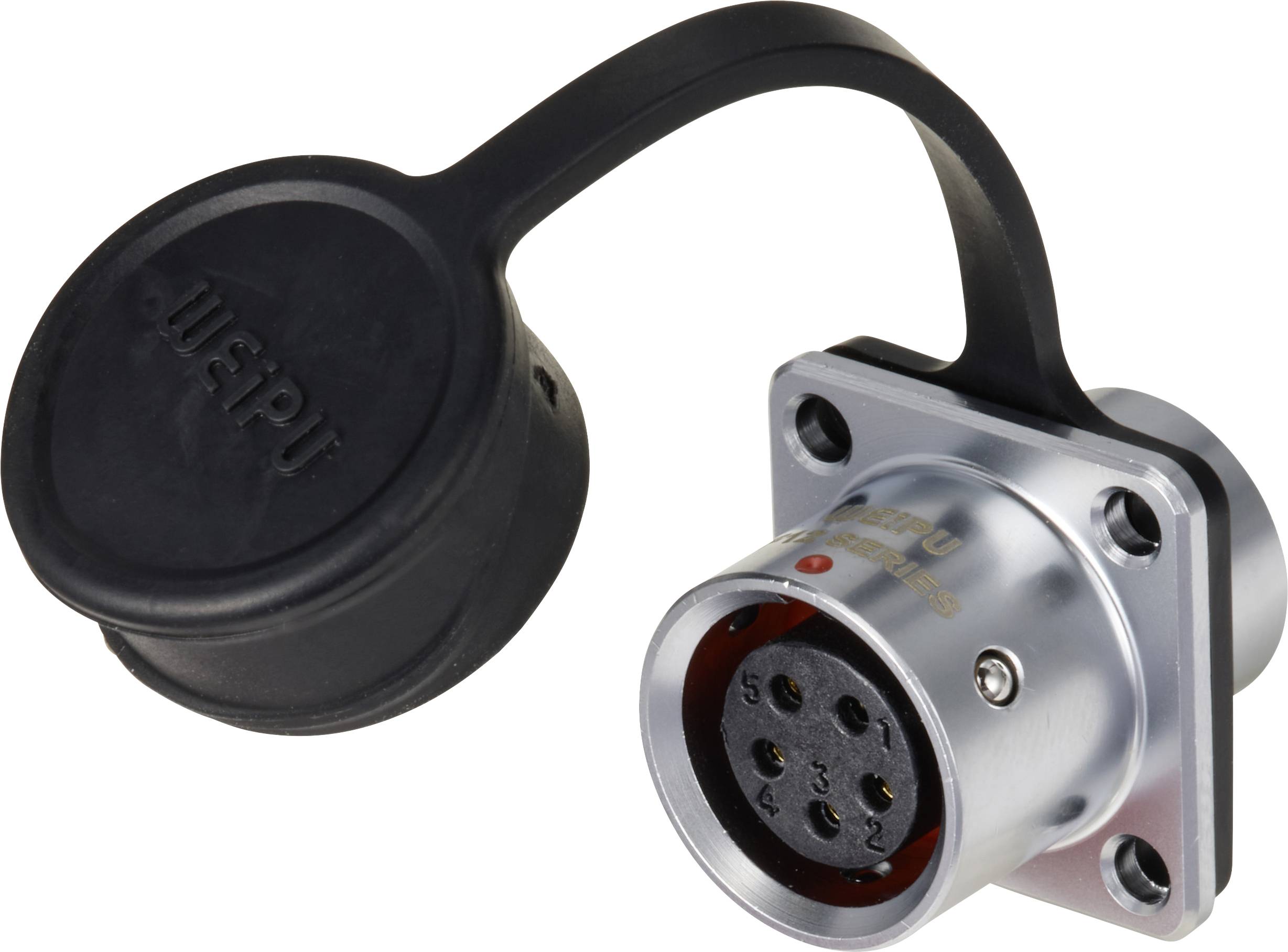 Złącze okrągłe żeńskie push-pull Weipu SF1213/S5, 5 pin, 180 V/AC, IP67, do lutowania - obrazek 1