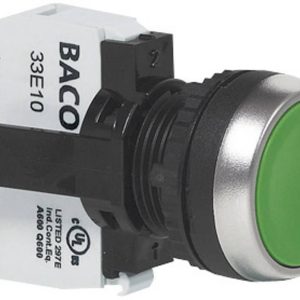 Przycisk BACO L21AA02A, 11 mm, 22,3 mm, IP66, max 600 V, 1 NO Przycisk BACO L21AA02A, 11 mm, 22,3 mm, IP66, max 600 V, 1 NO
