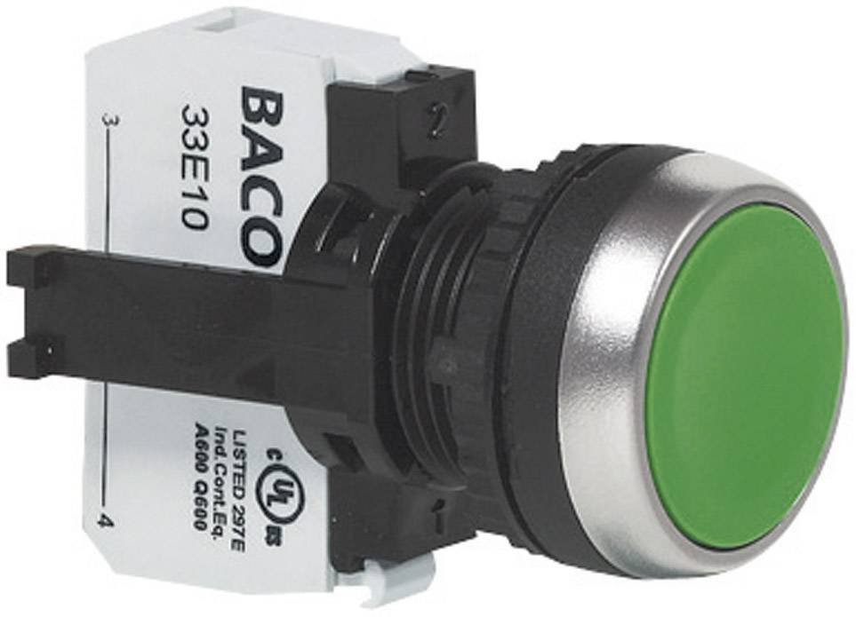 Przycisk BACO L21AA02A, 11 mm, 22,3 mm, IP66, max 600 V, 1 NO - obrazek 1