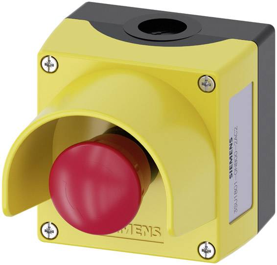 Siemens 3SU18010NB002AC2 3SU1801-0NB00-2AC2 Przycisk grzybkowy w obudowie, zawiera kołnierz ochronny żółty odkręcenie 1 - obrazek 1
