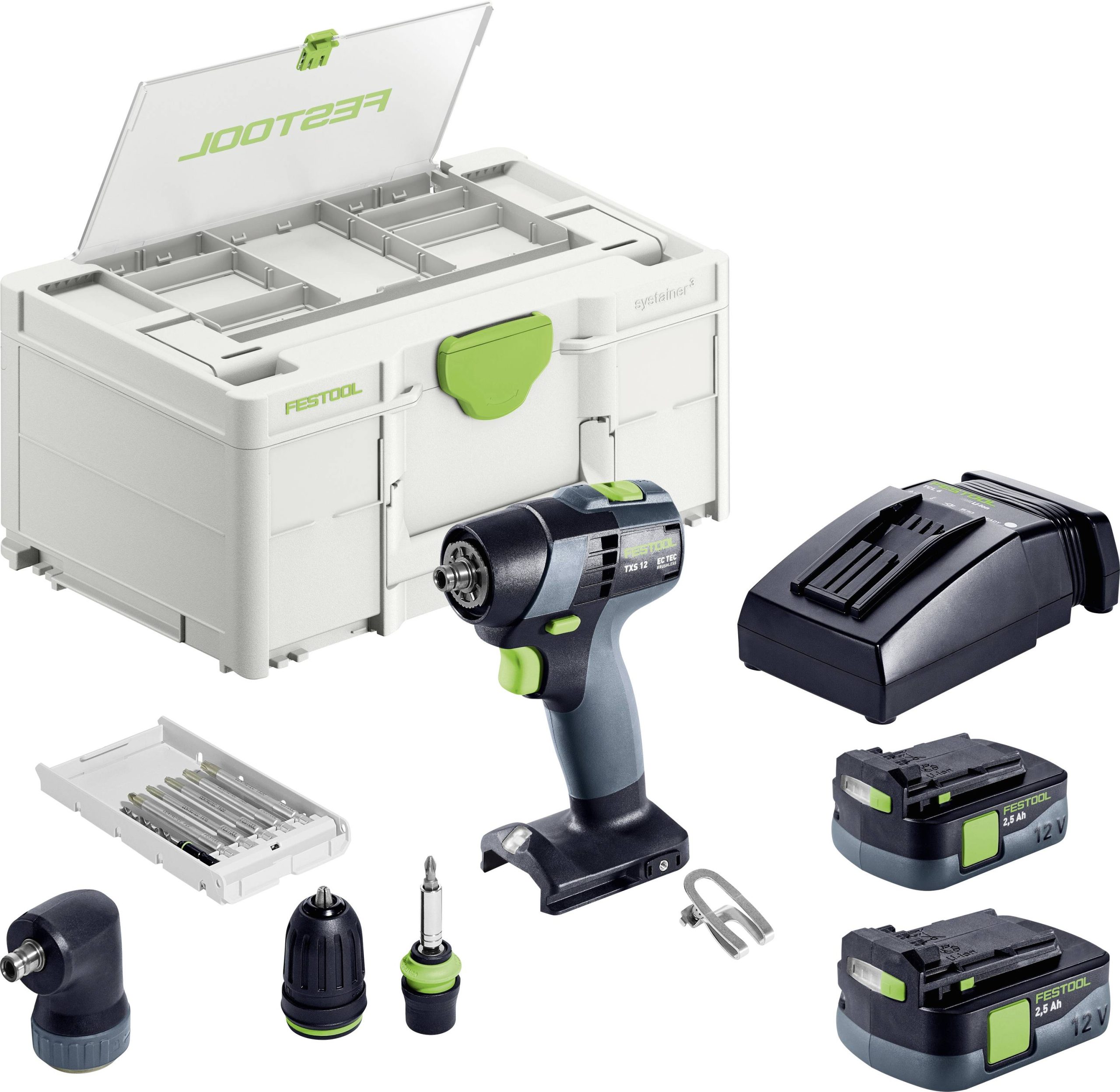 Wiertarko-wkrętarka akumulatorowa Festool TXS 12 2,5-Set 576874 10.80 V 2.50 Ah zaw. akumulator, zaw. ładowarkę - obrazek 1