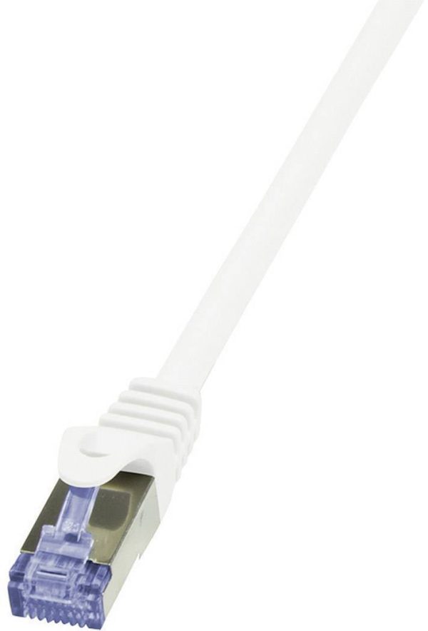 kabel LAN LogiLink CQ3141S, 1 szt., RJ45, CAT 6a, S/FTP, 50.00 m, biały