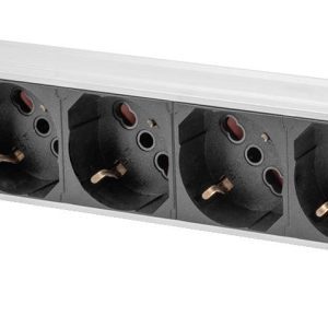 Digitus DN-95410-IT 19 cal Listwa złączy wtykowych do szafy serwerowej 1 U Złącze żeńskie uziemione profil aluminiowy, z Digitus DN-95410-IT 19 cal Listwa złączy wtykowych do szafy serwerowej 1 U Złącze żeńskie uziemione profil aluminiowy, z