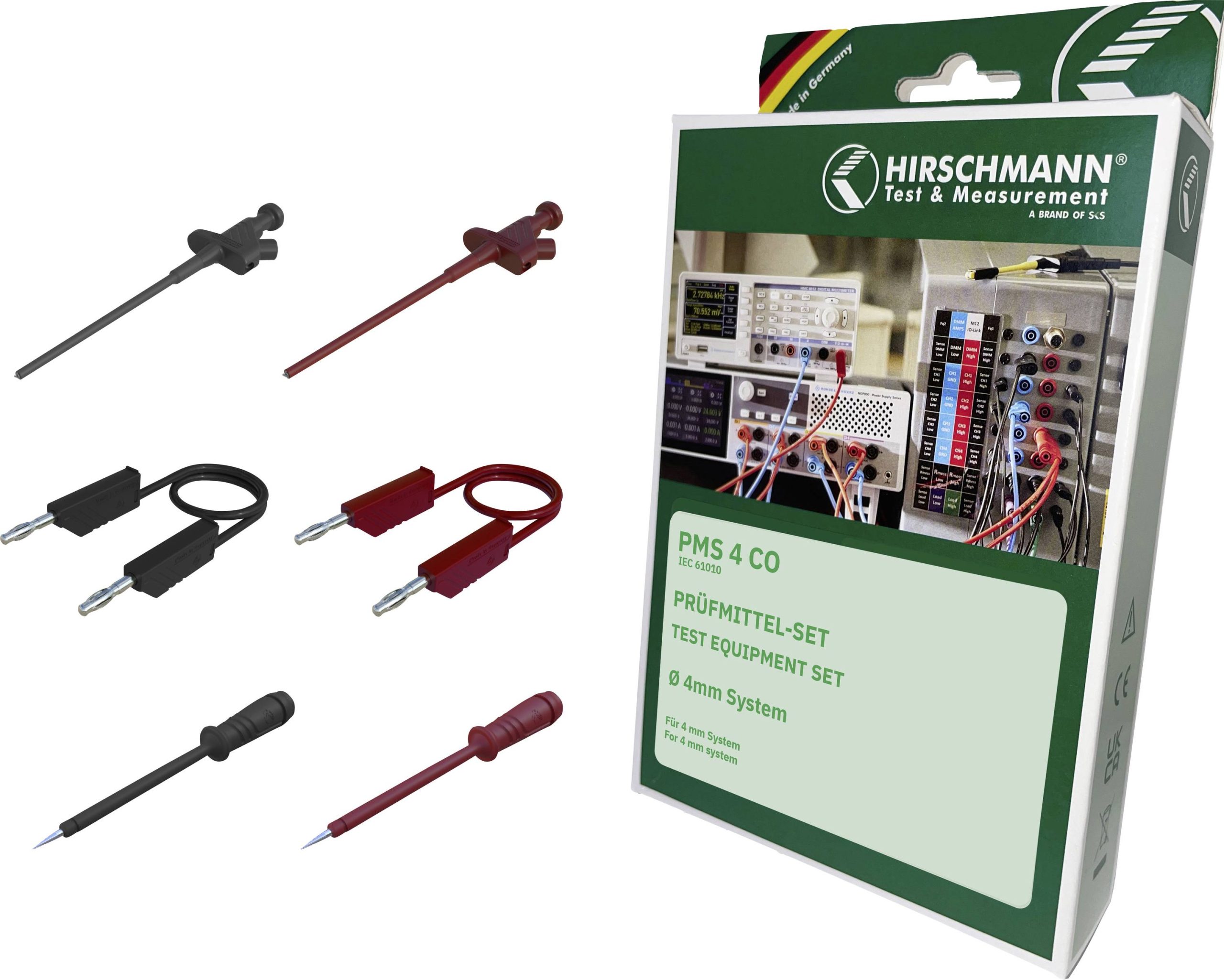 Przewody pomiarowe Hirschmann Test & Measurement PMS 4 CO, czarny, czerwony - obrazek 1