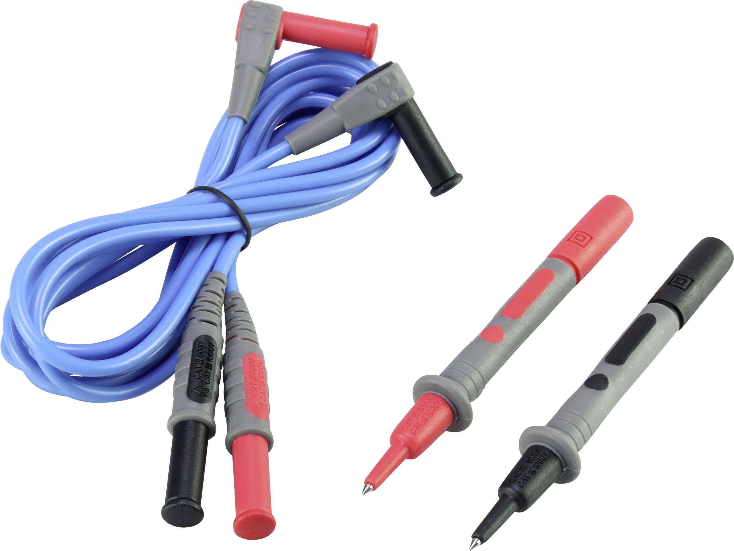 VOLTCRAFT MSL-504 Przewód pomiarowy złącze męskie 4 mm sonda 1.20 m niebieski 1 szt. - obrazek 1