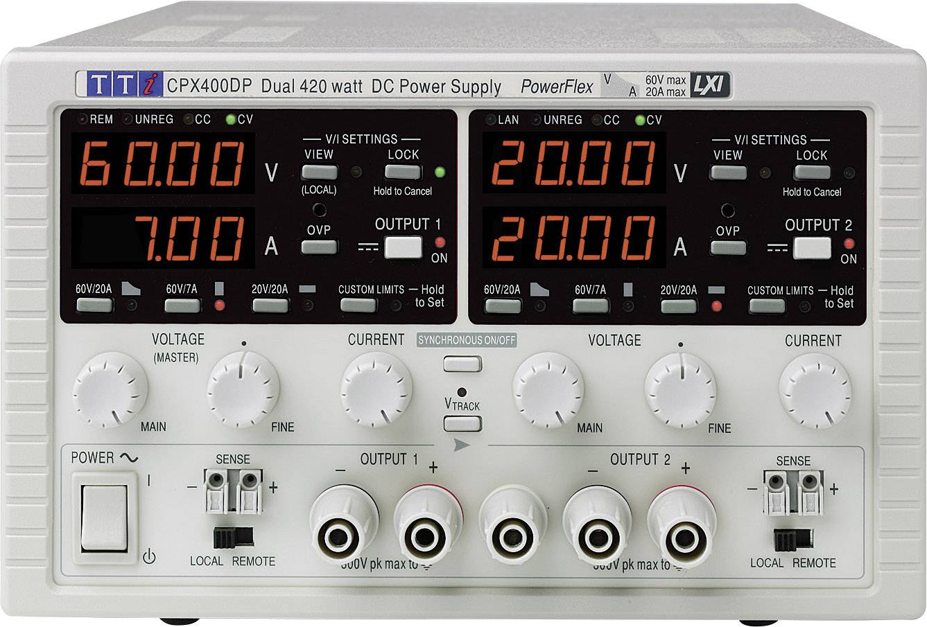 Zasilacz laboratoryjny regulowany Aim TTi CPX400DP 0 - 60 V/DC 0 - 20 A 840 W - obrazek 1