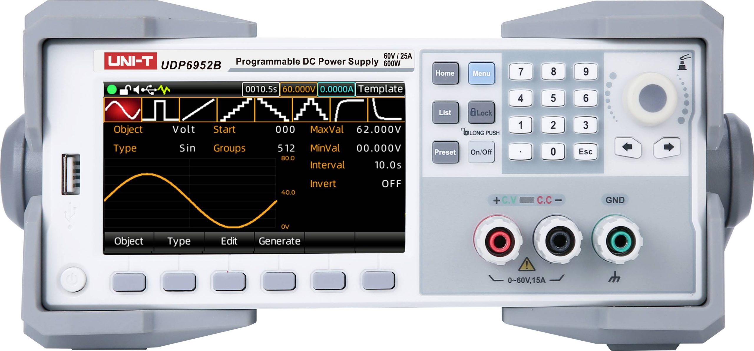 Zasilacz laboratoryjny regulowany Uni-T UDP6952B 0 - 60 V 0 mA - 25 A 600 W - obrazek 1