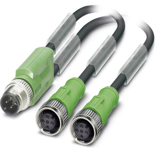 Kabel do czujników/elementów wykonawczych Phoenix Contact SAC-3P-M12Y/2X0,3-PUR/M12FS B 1668959, złącze męskie M12, pros