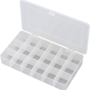 TRU COMPONENTS E-107 Skrzynka (D x S x W) 210 x 112 x 30 mm Ilość przegród: 18 stały podział Opis 1 szt. TRU COMPONENTS E-107 Skrzynka (D x S x W) 210 x 112 x 30 mm Ilość przegród: 18 stały podział Opis 1 szt.