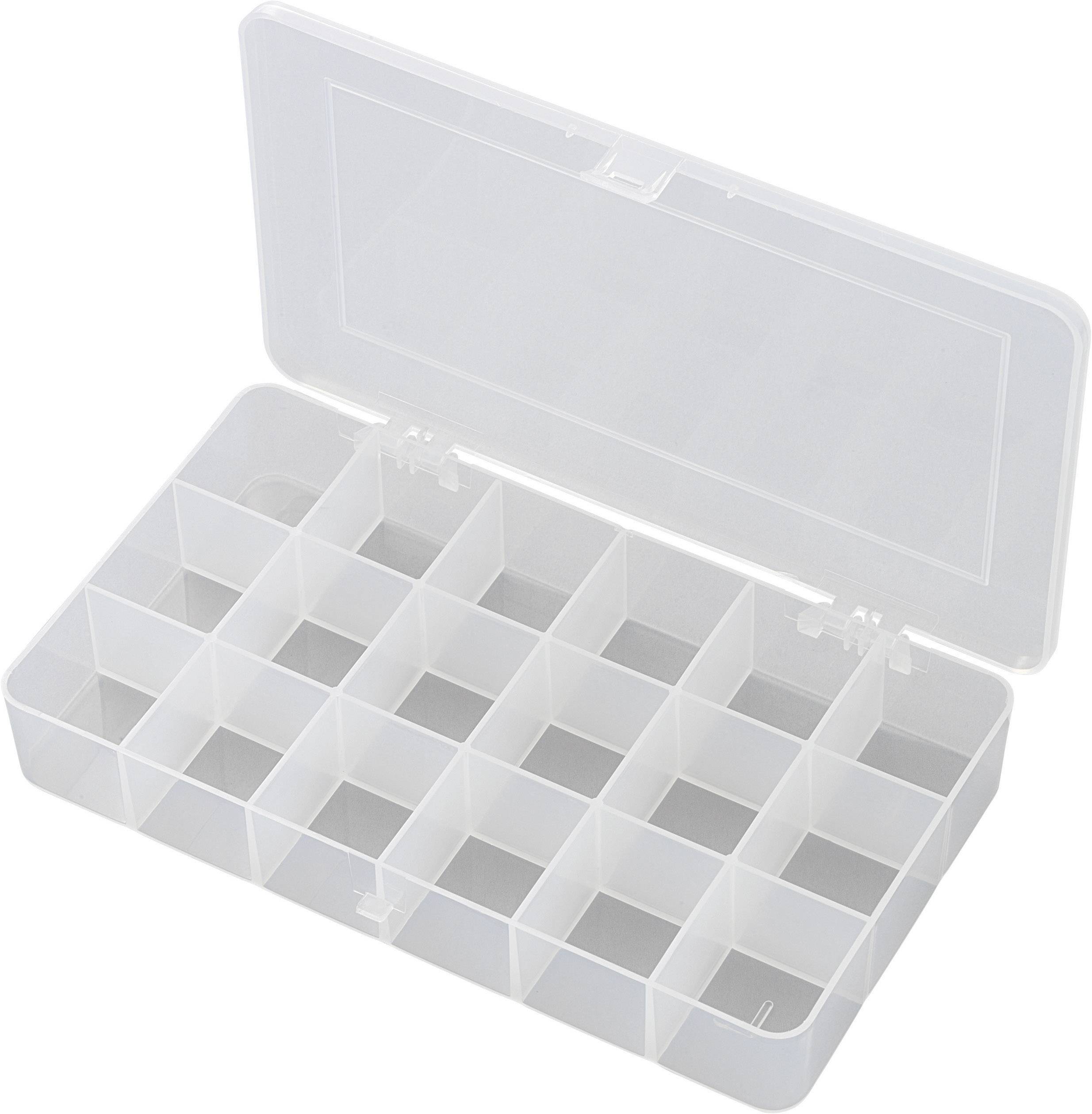 TRU COMPONENTS E-107 Skrzynka (D x S x W) 210 x 112 x 30 mm Ilość przegród: 18 stały podział Opis 1 szt. - obrazek 1