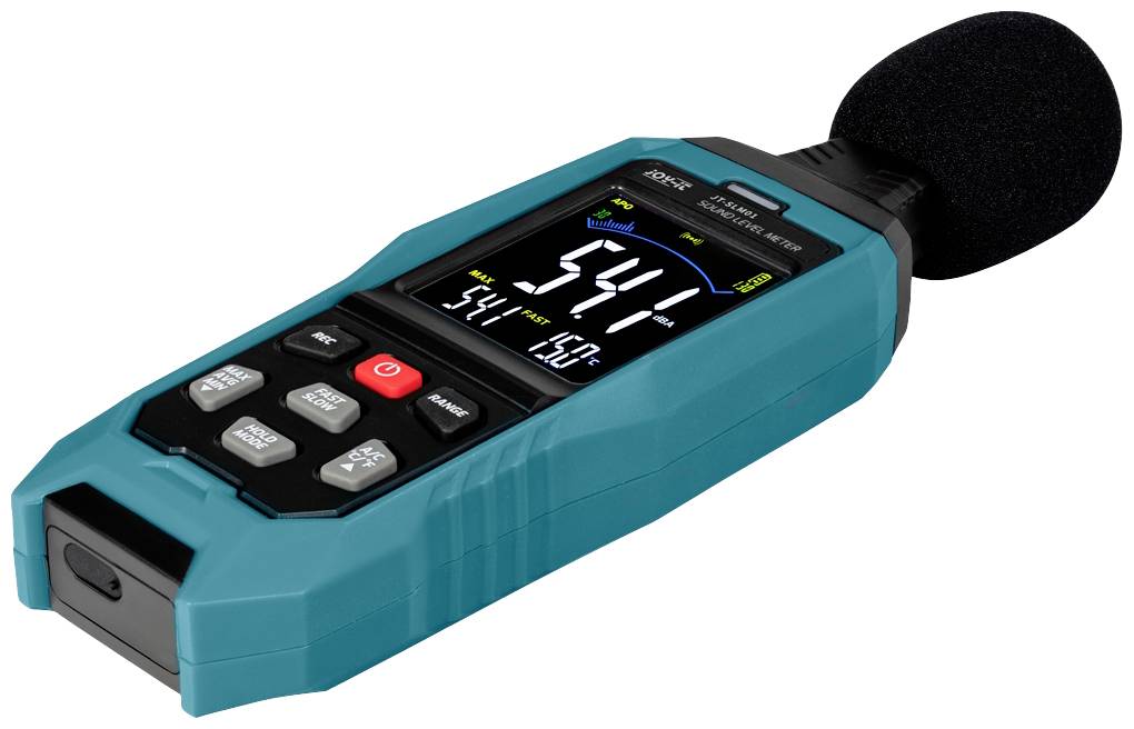 Joy-it Decybelomierz Kolorowy wyświetlacz, Rejestrator danych JT-SLM01 30 - 130 dB 31.5 Hz - 8 kHz USB - obrazek 1