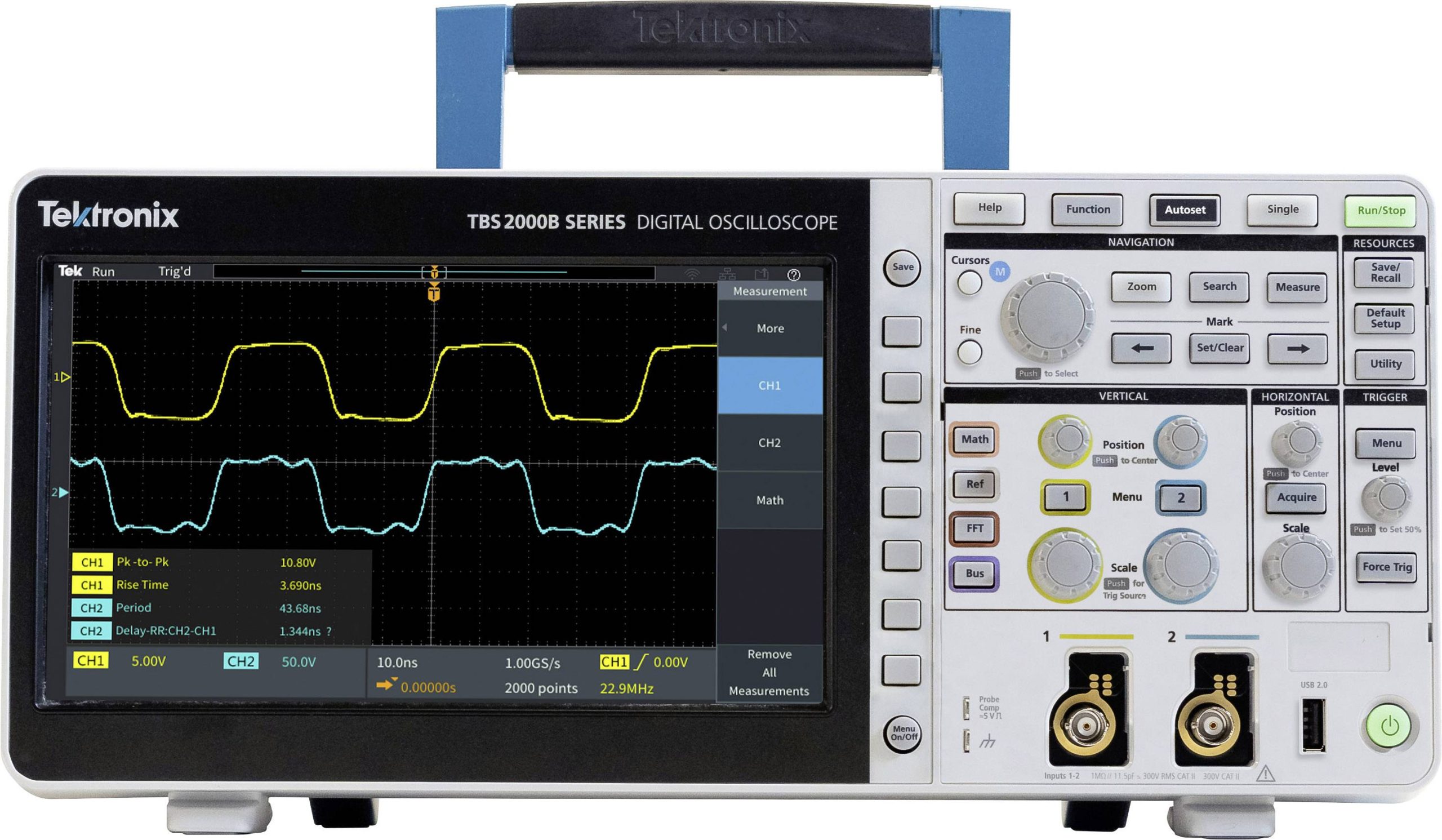 Oscyloskop cyfrowy Tektronix TBS2072B 70 MHz 2 GSa/s - obrazek 1