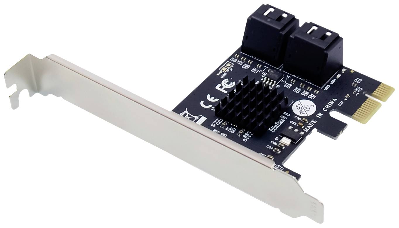 Kontroler SATA Conceptronic EMRICK 4-Port-SATA-PCIe-Adapter mit SATA-Kabel EMRICK03G PCIe - obrazek 1
