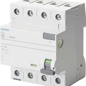 Wyłącznik różnicowoprądowy Siemens 5SV33446KK12, 4 styki, 40 A, 0.03 A, 400 V Wyłącznik różnicowoprądowy Siemens 5SV33446KK12, 4 styki, 40 A, 0.03 A, 400 V