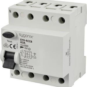 Wyłącznik różnicowoprądowy Sygonix SY-6438024, 4 styki, 63 A, 0.3 A, 400 V/AC Wyłącznik różnicowoprądowy Sygonix SY-6438024, 4 styki, 63 A, 0.3 A, 400 V/AC