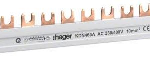 Hager KDN463A Szyna fazowa 3P+N 10q 12mod. Widły KDN463A Szyna fazowa szary 4 styki 63 A 1 szt. Hager KDN463A Szyna fazowa 3P+N 10q 12mod. Widły KDN463A Szyna fazowa szary 4 styki 63 A 1 szt.