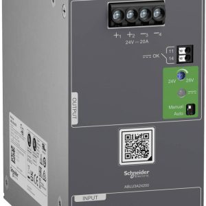 Schneider Electric ABLU3A24200 Zasilacz Modicon ABLU, uniwersalny, impulsowy, 380-500 V AC, 3-fazowy, 24 V DC, 20 A, 480 Schneider Electric ABLU3A24200 Zasilacz Modicon ABLU, uniwersalny, impulsowy, 380-500 V AC, 3-fazowy, 24 V DC, 20 A, 480
