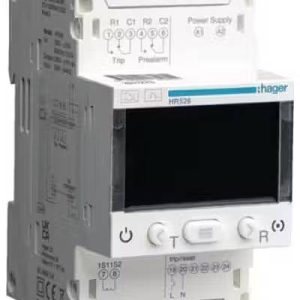 Hager HR526 Przekaźnik zabezpieczający różnicowoprądowy Hager HR526 30mA-30A z opóźnieniem czasowym 50% wyjścia Element Hager HR526 Przekaźnik zabezpieczający różnicowoprądowy Hager HR526 30mA-30A z opóźnieniem czasowym 50% wyjścia Element