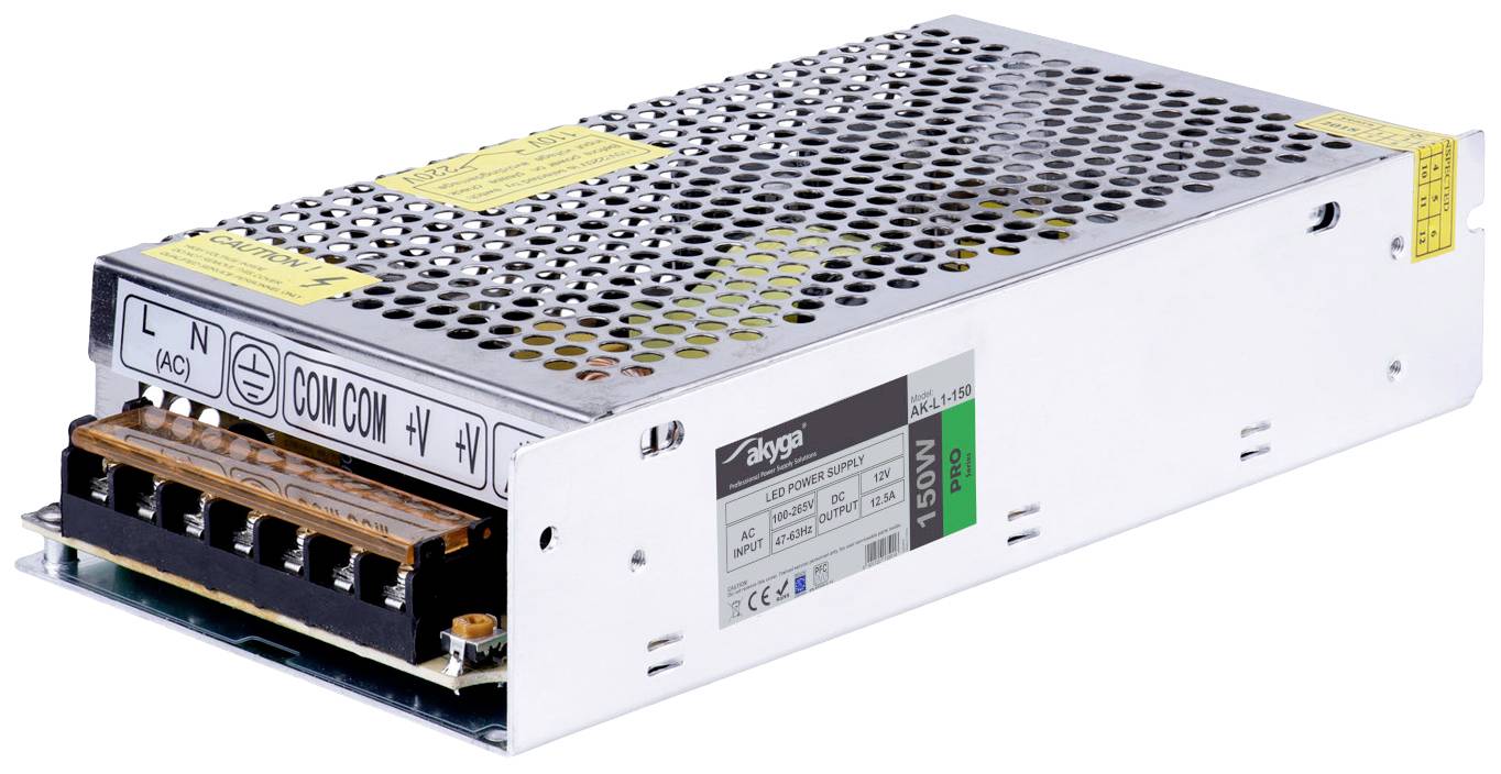 Akyga AK-L1-150 Zasilacz przemysłowy 15 V/DC 12.5 A 150 W - obrazek 1