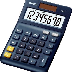 Casio MS-8E Kalkulator stołowy granatowy Wyświetlacz: 8 energią słoneczną (D x S x W) 101 x 149 x 28 mm Casio MS-8E Kalkulator stołowy granatowy Wyświetlacz: 8 energią słoneczną (D x S x W) 101 x 149 x 28 mm