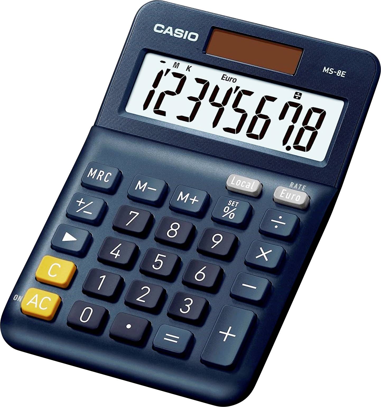 Casio MS-8E Kalkulator stołowy granatowy Wyświetlacz: 8 energią słoneczną (D x S x W) 101 x 149 x 28 mm - obrazek 1