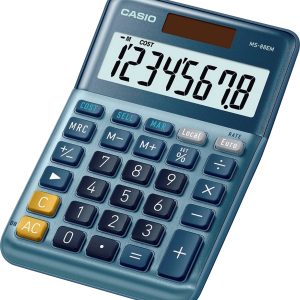 Casio MS-88EM Kalkulator stołowy niebieski Wyświetlacz: 8 energią słoneczną (D x S x W) 101 x 149 x 28 mm Casio MS-88EM Kalkulator stołowy niebieski Wyświetlacz: 8 energią słoneczną (D x S x W) 101 x 149 x 28 mm