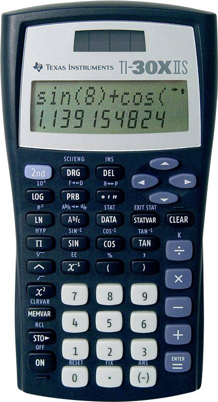 Texas Instruments TI 30 X II S Kalkulator kieszonkowy czarny bateryjne, energią słoneczną (S x W x G) 172 x 31 x 247 mm - obrazek 1