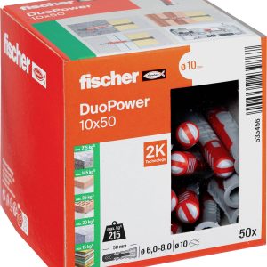 Fischer 535456 DUOPOWER 10×50 LD Kołek 2-komponentowy 50 mm 10 mm 50 szt. Fischer 535456 DUOPOWER 10×50 LD Kołek 2-komponentowy 50 mm 10 mm 50 szt.