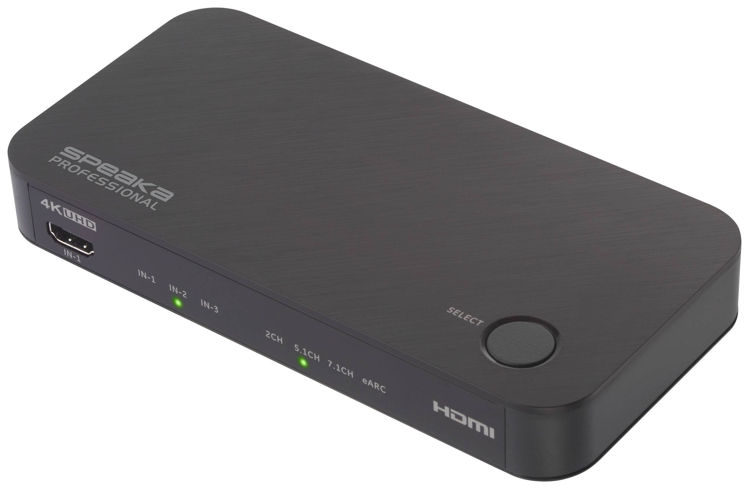 SpeaKa Professional telewizory i amplitunery, Audio ekstraktor SP-HDA-510 [HDMI - HDMI] 3840 x 2160 Pixel eARC, S/PDIF + - obrazek 1