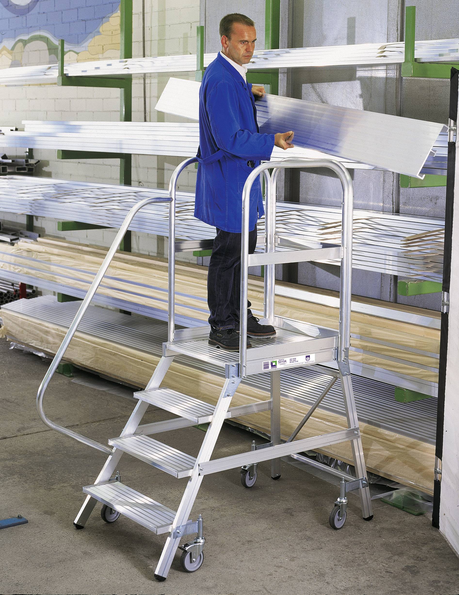 Drabina platformowa MUNK Günzburger Steigtechnik 50104, Maksymalna wysokość robocza: 3 m - obrazek 1