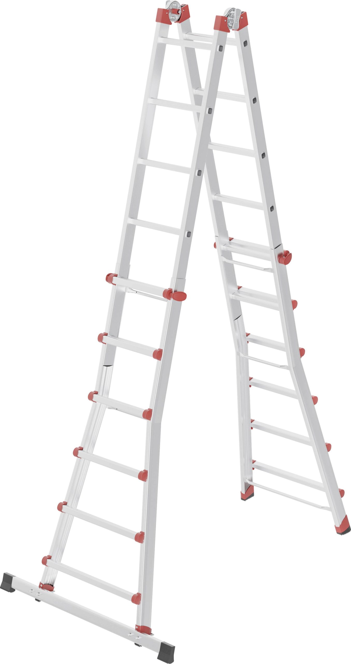 Hailo M80 7524-157 aluminium Drabina teleskopowa Maksymalna wysokość robocza: 6.75 m srebrny 17 kg - obrazek 1