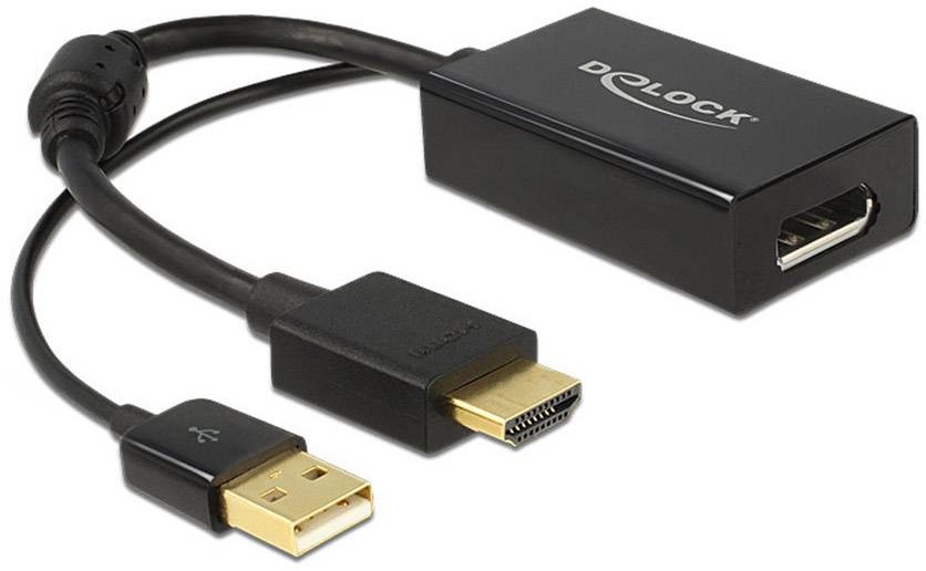 adapter HDMI, DisplayPort Delock 62667 62667, [1x złącze męskie HDMI - 1x złącze żeńskie DisplayPort] - obrazek 1