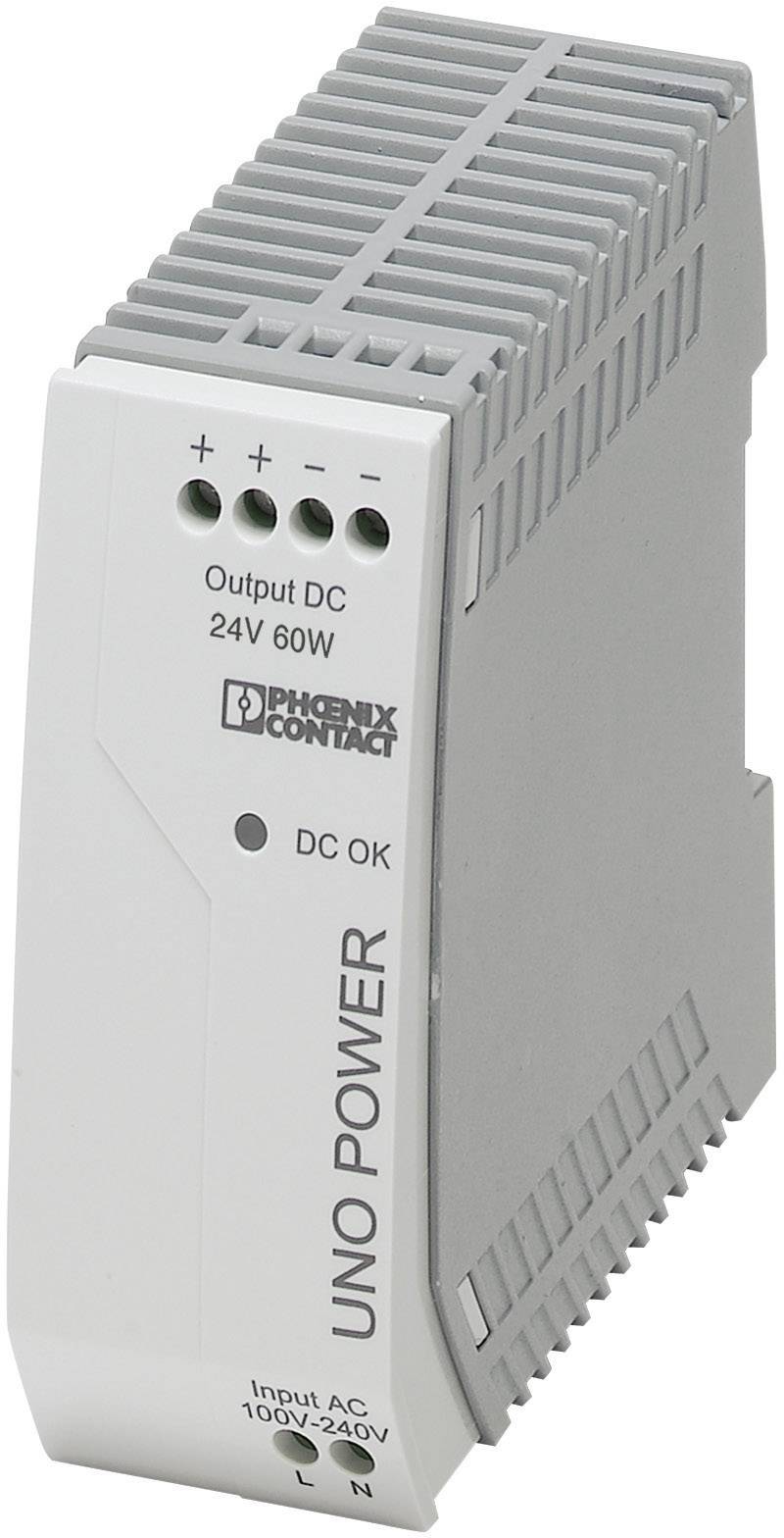 Phoenix Contact 2902992 Zasilacz na szynę DIN 24 V/DC 2.5 A 60 W Ilość wyjść:1 x Opis 1 szt. - obrazek 1