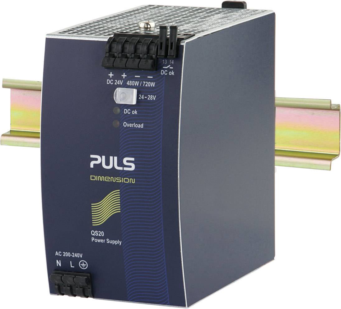 PULS QS20.244 Zasilacz na szynę DIN 24 V/DC 20 A 480 W Ilość wyjść:1 x Opis 1 szt. - obrazek 1