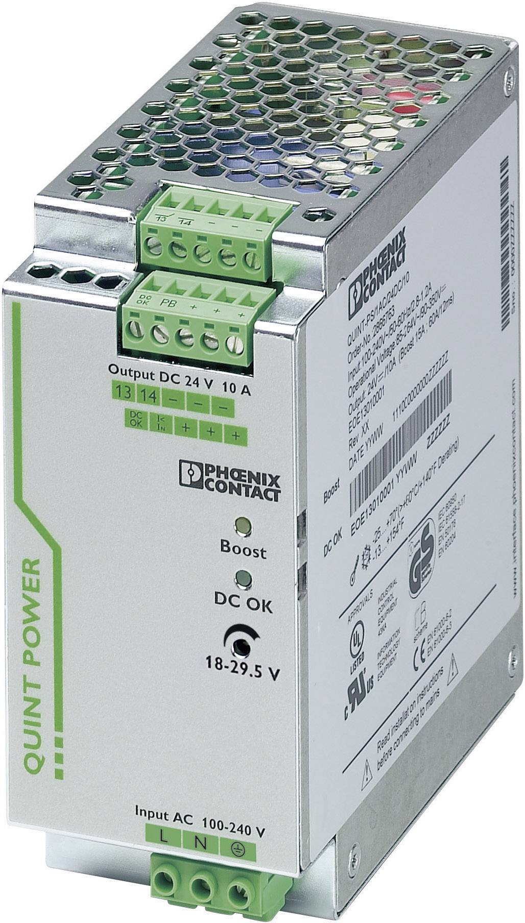 Phoenix Contact 2866776 Zasilacz na szynę DIN 24 V/DC 20 A 480 W Ilość wyjść:1 x Opis 1 szt. - obrazek 1