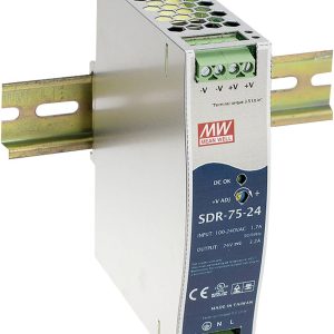 Zasilacz na szynę DIN MEAN WELL SDR-75-24, 24 V/DC, 3.2 A, 76 W Zasilacz na szynę DIN MEAN WELL SDR-75-24, 24 V/DC, 3.2 A, 76 W