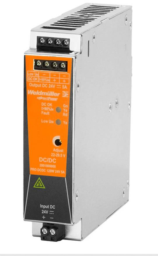 Weidmüller 2001800000 Przetwornica DC/DC 24 V/DC 5 A 120 W Ilość wyjść:1 x Opis 1 szt. - obrazek 1