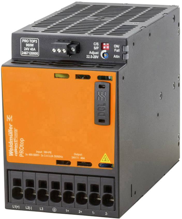 Weidmüller 2467120000 Zasilacz przełączający 24 V/DC 40 A 960 W Opis 1 szt. - obrazek 1