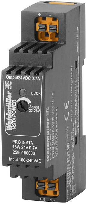 Weidmüller 2580180000 Zasilacz przełączający 24 V/DC 0.7 A 16 W Opis 1 szt. - obrazek 1