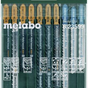 Zestaw brzeszczotów do wyrzynarek 10-częściowych Metabo 623599000 N/A 10 szt. Zestaw brzeszczotów do wyrzynarek 10-częściowych Metabo 623599000 N/A 10 szt.