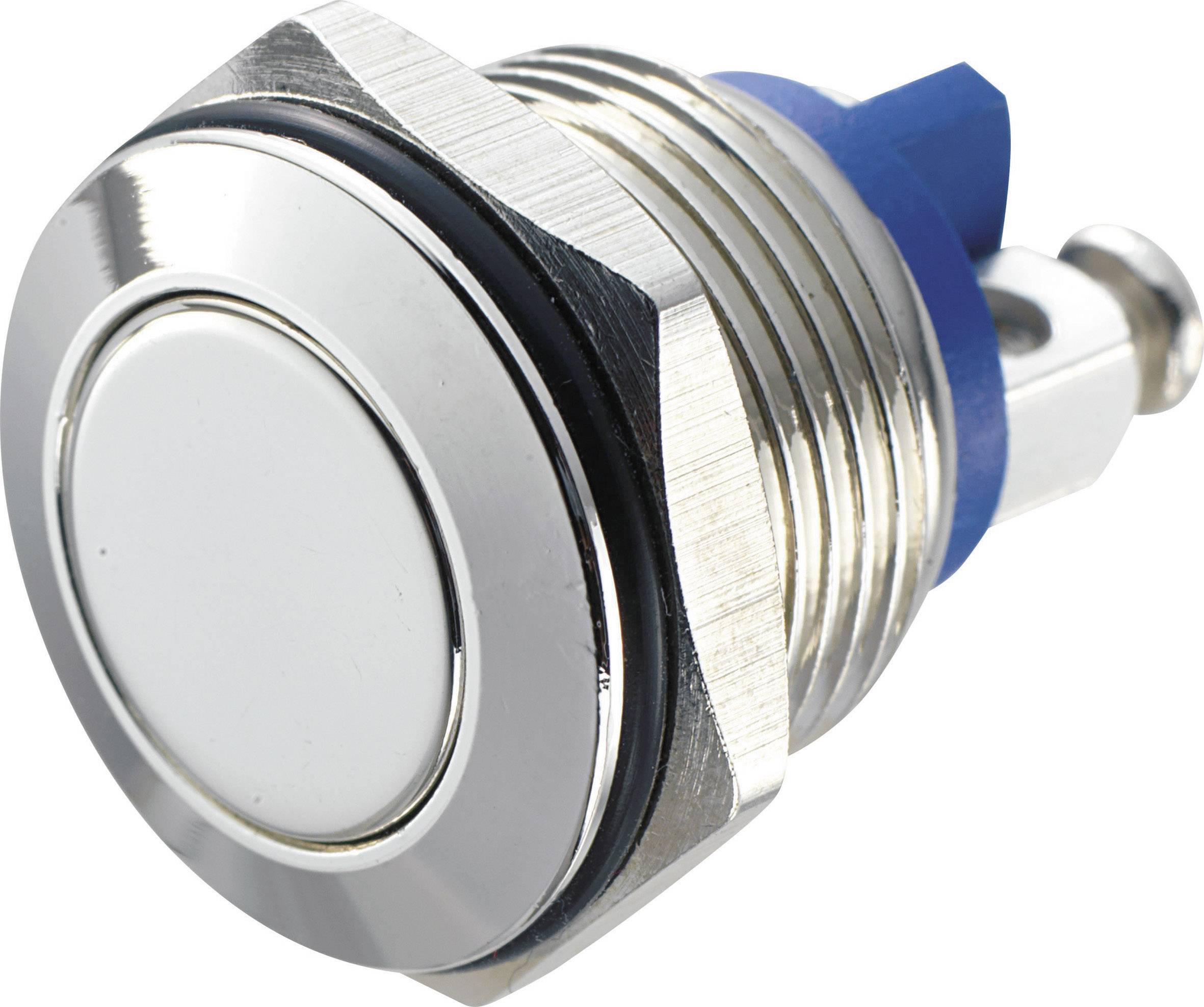 Przycisk wandaloodporny chwilowy TRU COMPONENTS GQ 16F-N, 1 x wył/(wł), IP65, 1 szt. - obrazek 1
