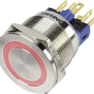 Przycisk wandaloodporny chwilowy TRU COMPONENTS GQ22S-11E/R/12V, 1 x wył/(wł), IP65, 1 szt. Przycisk wandaloodporny chwilowy TRU COMPONENTS GQ22S-11E/R/12V, 1 x wył/(wł), IP65, 1 szt.